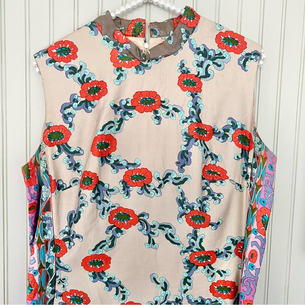 Lord & Taylor Vintage Sleeveless Floral Shiftdress Mixed Print - Picture 2 of 6